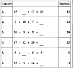 Mathe Plus Minus Übungsaufgaben screenshot